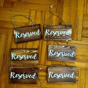 6 Reserved hanging signs
